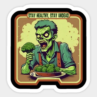 Broccoli zombie healthy life Sticker